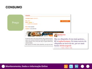 CONSUMO



      Preço




Monitoramento, Dados e Informação Online
 