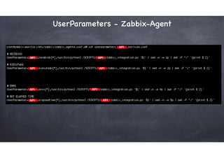 UserParameters - Zabbix-Agent
 