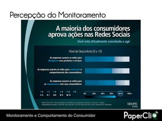 Percepção do Monitoramento




Monitoramento e Comportamento do Consumidor
 