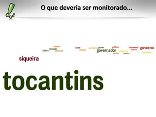 O que deveria ser monitorado...
 