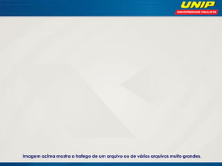 Imagem acima mostra o trafego de um arquivo ou de vários arquivos muito grandes.

 