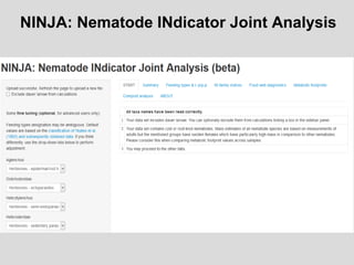 NINJA: Nematode INdicator Joint Analysis
 
