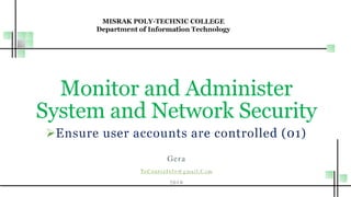 monitor and Admin Network .pptx