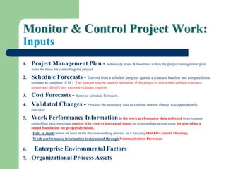 Monitor and Control Process Group - Part One | PDF