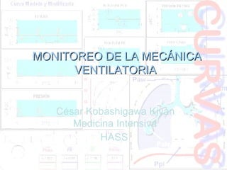 MONITOREO DE LA MECÁNICA VENTILATORIA César Kobashigawa Kiyan Medicina Intensiva HASS 