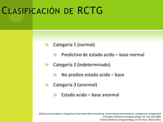 R Ctg Monitoreo fetal intraparto | PPTX