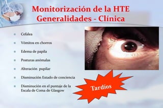 NEUROMONITOREOMEDICION DEL GASTO CARDIACO Disminuciòn del vasoespasmo, util mantener un IC mayor de 3.5Swuan ganz:   INVASIVO                Vigileo:      NO INVASIVO                                      