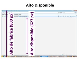 Alto Disponible Alto de fabrica (800 px) Alto disponible (627 px) 