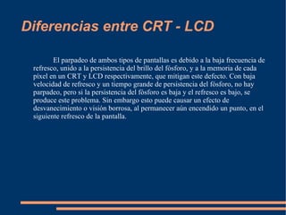 Parametros (I): Píxel: Unidad mínima representable en un monitor