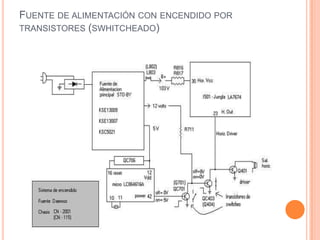 FUENTE DE ALIMENTACIÓN CON ENCENDIDO POR
TRANSISTORES (SWHITCHEADO)
 