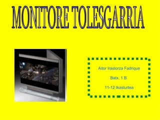 MONITORE TOLESGARRIA Aitor Irastorza Fadrique Batx. 1 B  11-12 Ikasturtea 