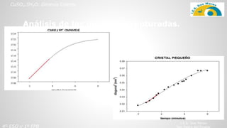 I.E.S. Dos Mares
4º ESO y 1º FPB
Análisis de las imágenes capturadas.
CuSO4.5H2O: Génesis Celeste
 