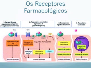 Os Receptores
Farmacológicos
 