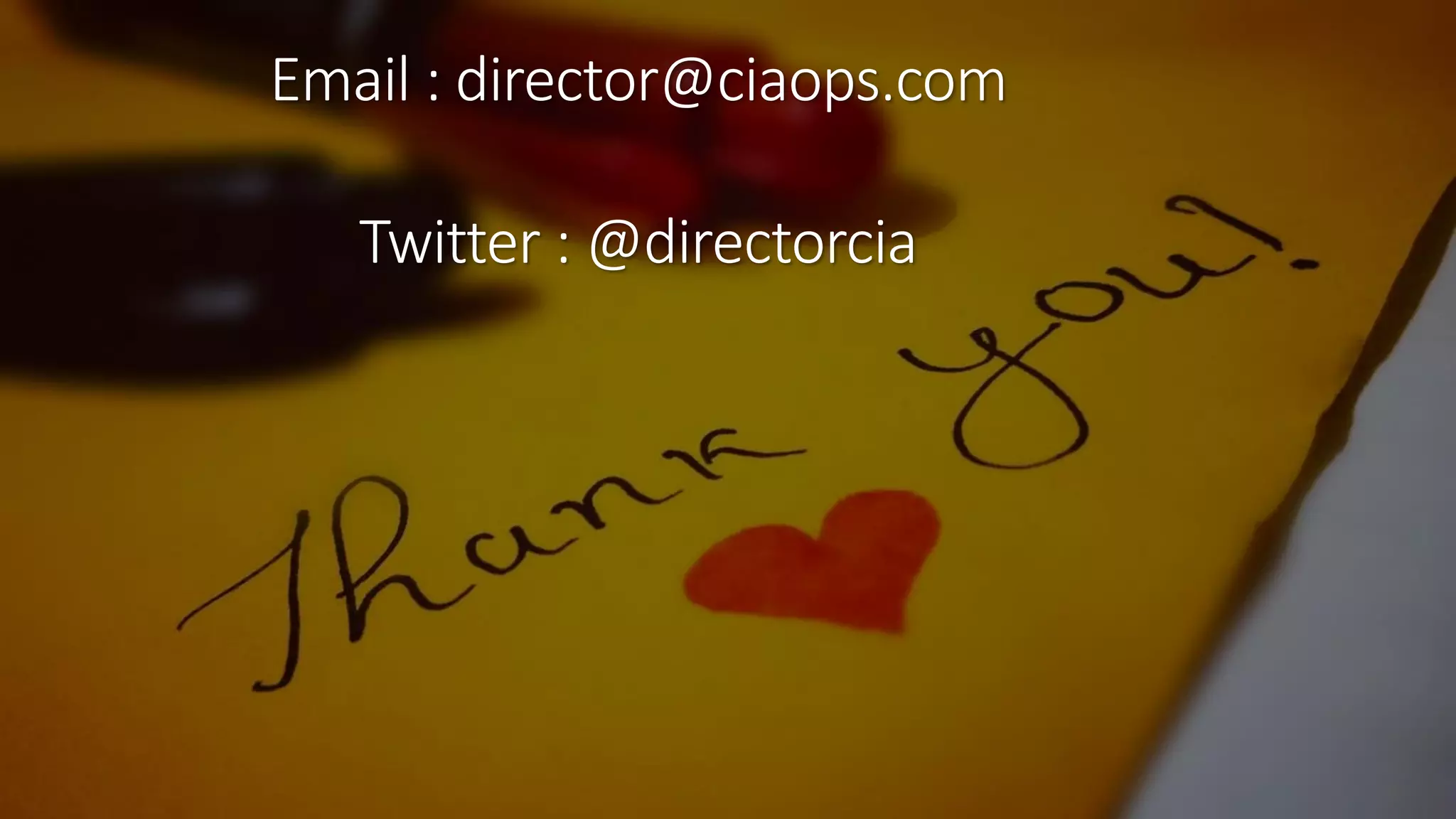 Email : director@ciaops.com
Twitter : @directorcia
 