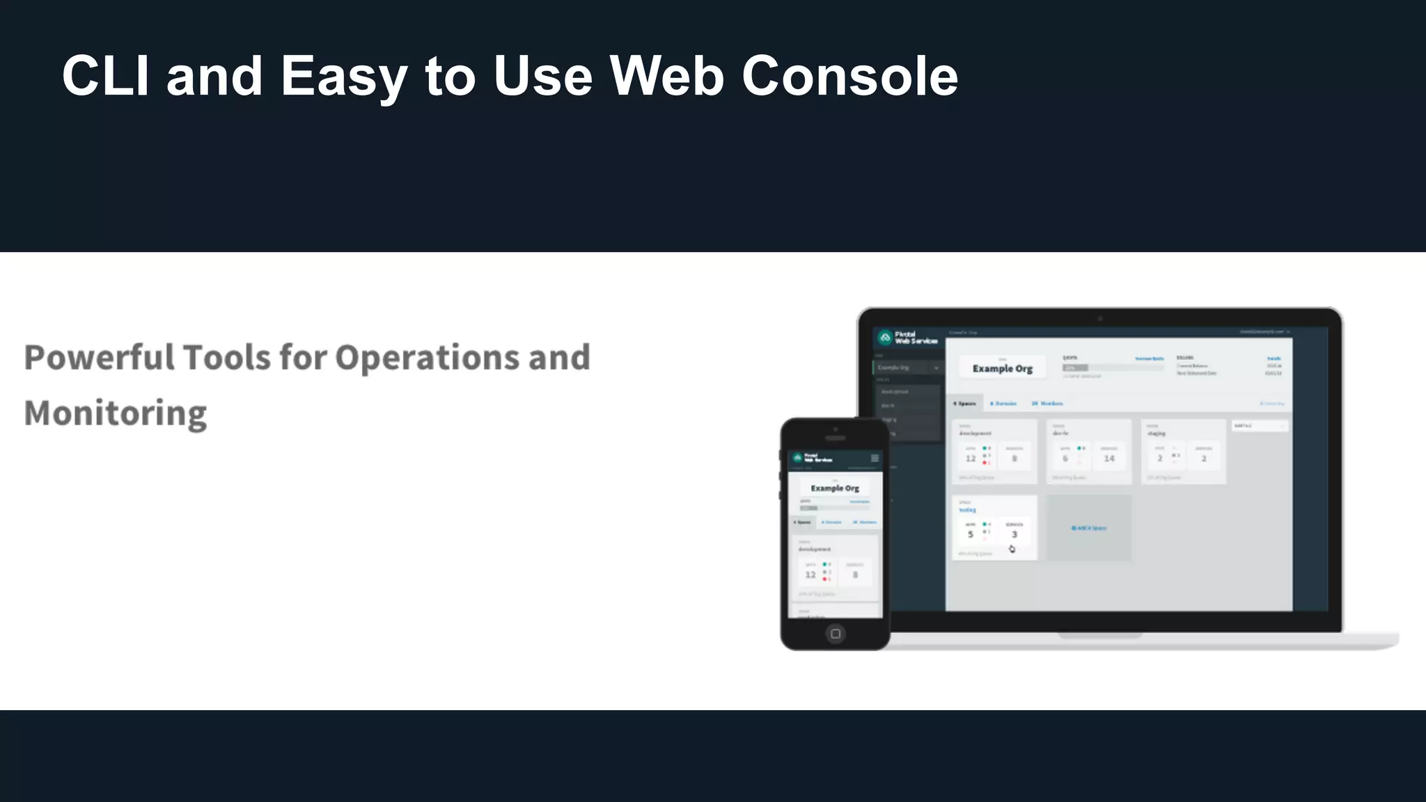 CLI and Easy to Use Web Console
 