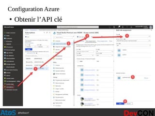 @hellosct1
Configuration Azure
●
Obtenir l’API clé
 