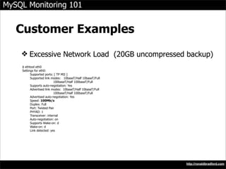 MySQL Monitoring 101 Slide 19