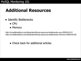 MySQL Monitoring 101 Slide 21