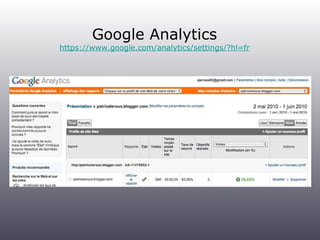 Google Analytics https://www.google.com/analytics/settings/?hl=fr 