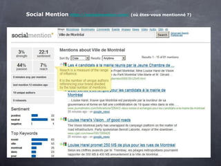 Social Mention   http://socialmention.com/  (où êtes-vous mentionné ?) 
