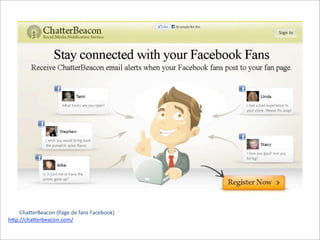 Cha6erBeacon	
  (Page	
  de	
  fans	
  Facebook)
h6p://cha6erbeacon.com/

 
