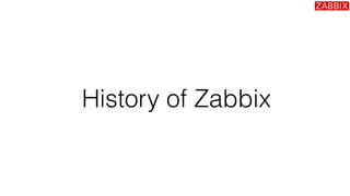 History of Zabbix
 