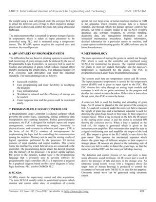 Monitoring and control of grain storage using plc | PDF