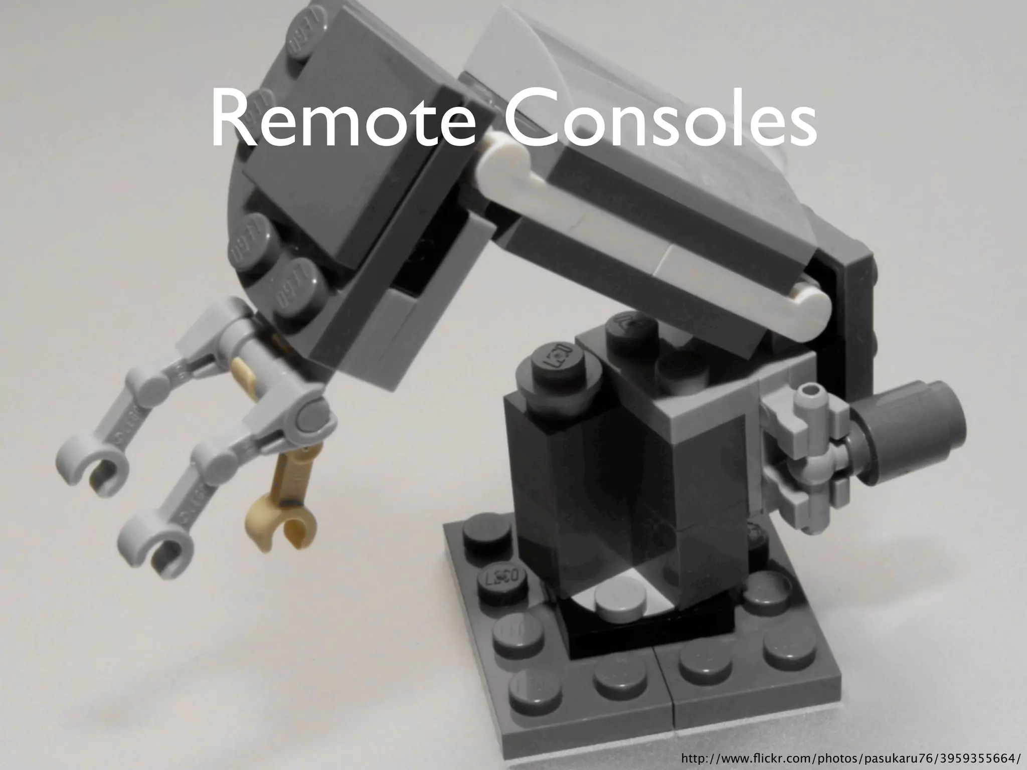 Remote Consoles http://www.ﬂickr.com/photos/pasukaru76/3959355664/ 