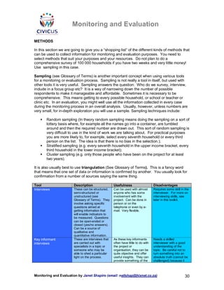 Monitoring and evaluation | PDF