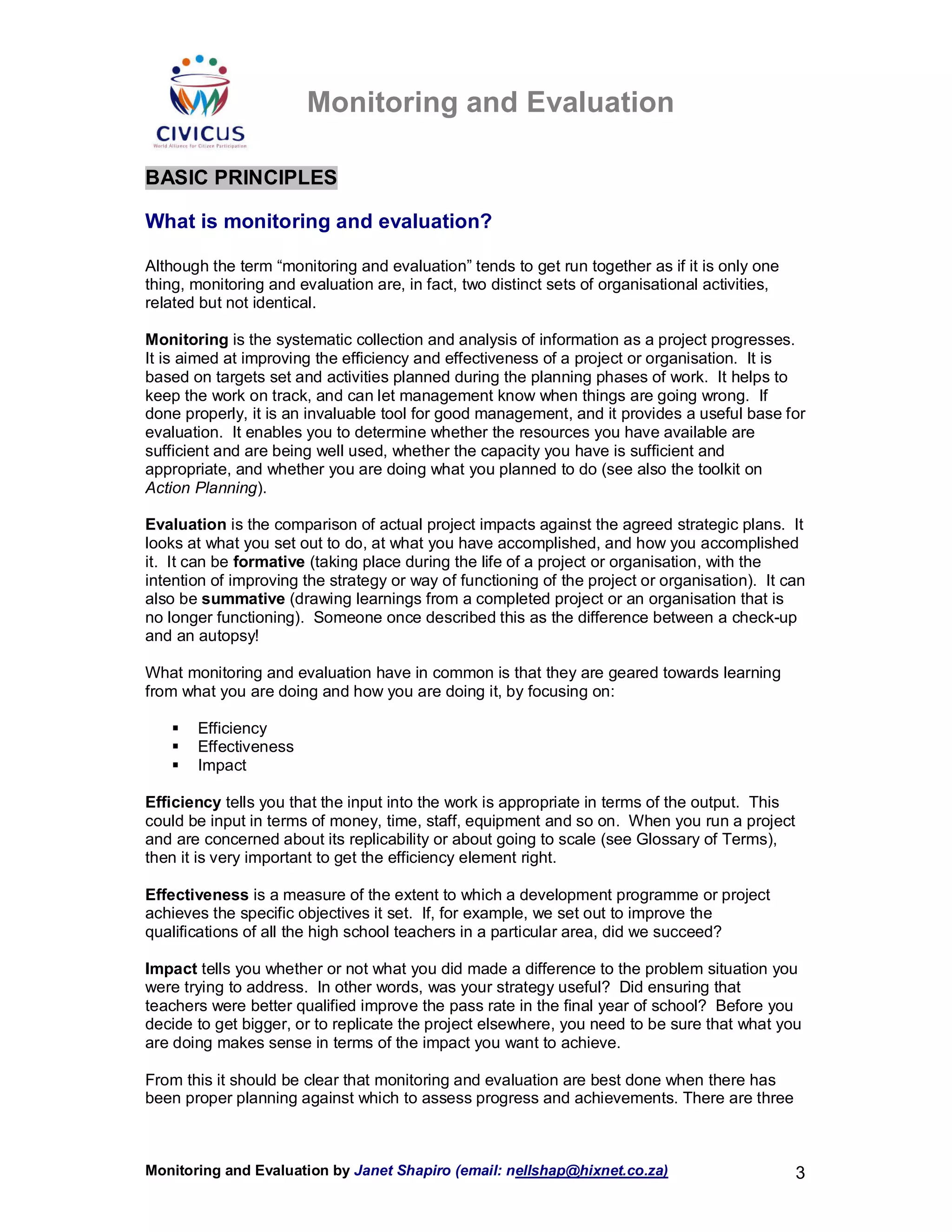 Monitoring and evaluation 2 | PDF