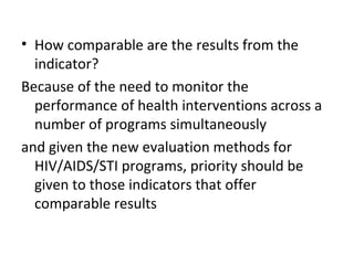 Monitoring and evaluation for hiv | PPT