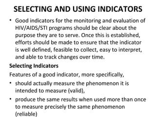 Monitoring and evaluation for hiv | PPT