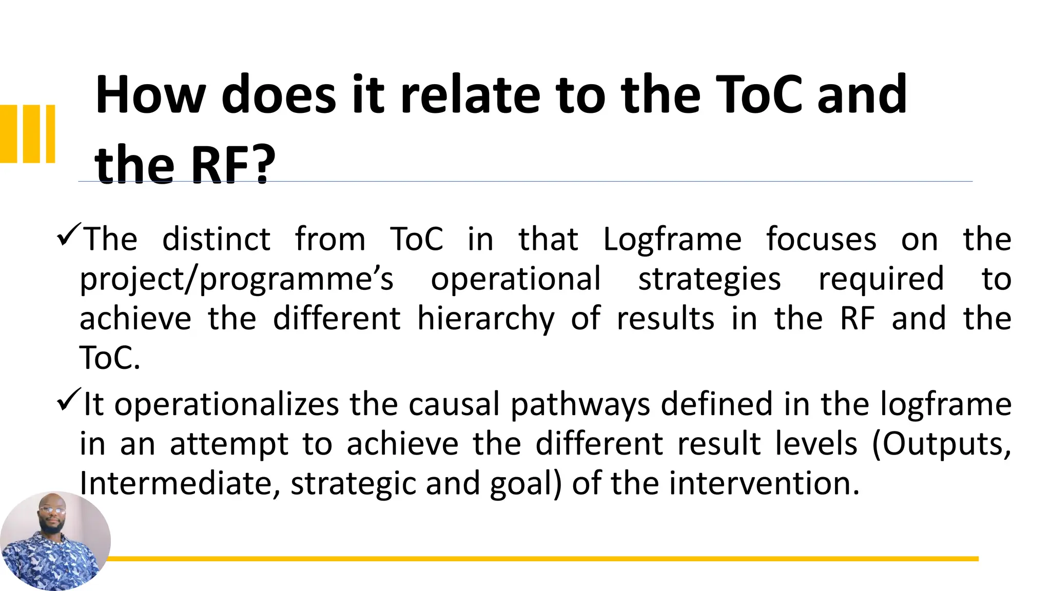Monitoring and Evaluation Plan (Theory of change, results framework ...