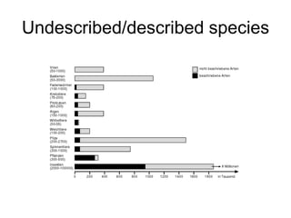 Undescribed/described species 
 