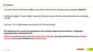 Grundlagen
23.11.2022
2
- Rechtliche Basis für Betriebsrat (BR) & seine Arbeit in Deutschland: Betriebsverfassungsgesetz (...