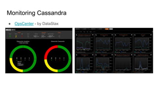 Monitoring Cassandra
● OpsCenter - by DataStax
 