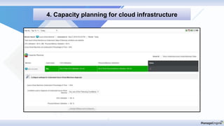 4. Capacity planning for cloud infrastructure
 