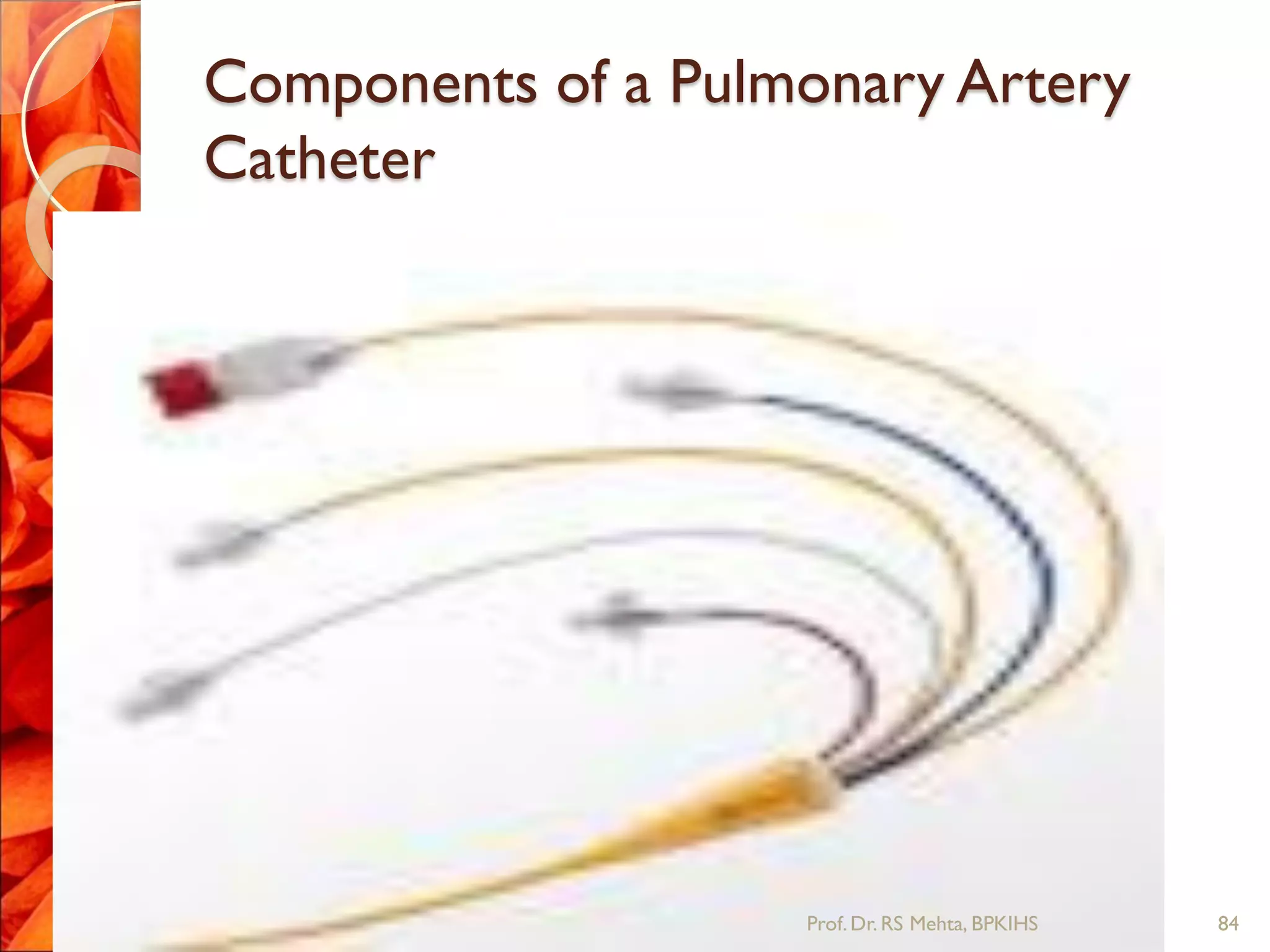 Components of a Pulmonary Artery
Catheter
84Prof.Dr. RS Mehta, BPKIHS
 