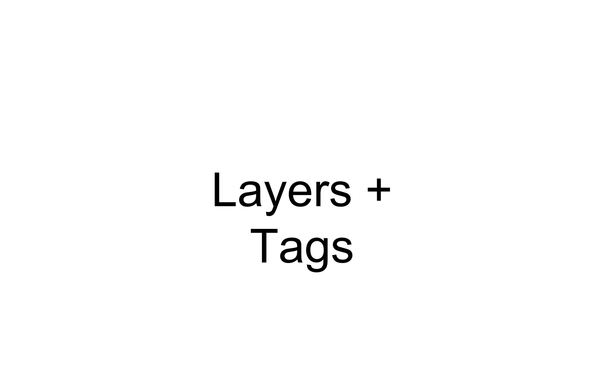 Layers +
Tags
 