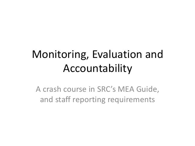 Monitoring, evaluation and accountability staff presentation