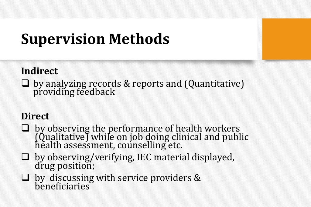 The Basics of Monitoring, Evaluation and Supervision of Health Servic…