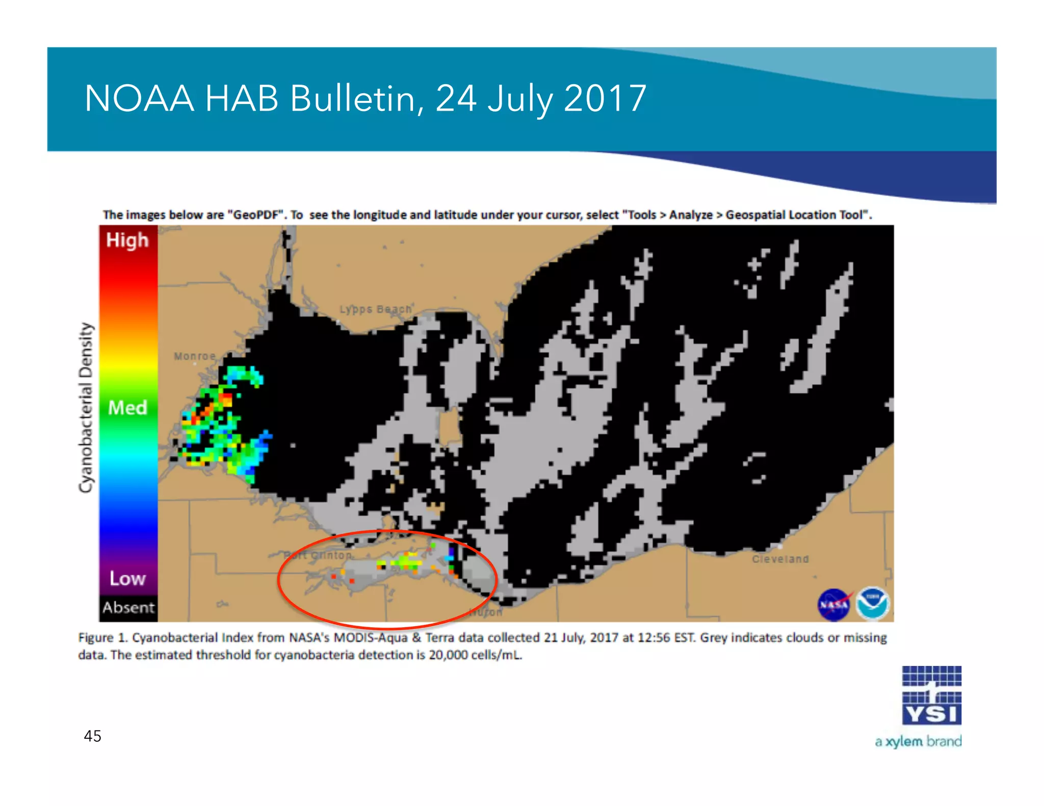 NOAA HAB Bulletin, 24 July 2017
45
 