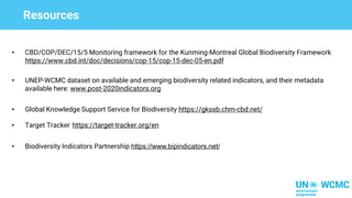 Monitoring Implementation of the Kunming Montreal Global Biodiversity ...