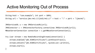 Monitoring Java Application Security with JDK Tools and JFR Events | PDF