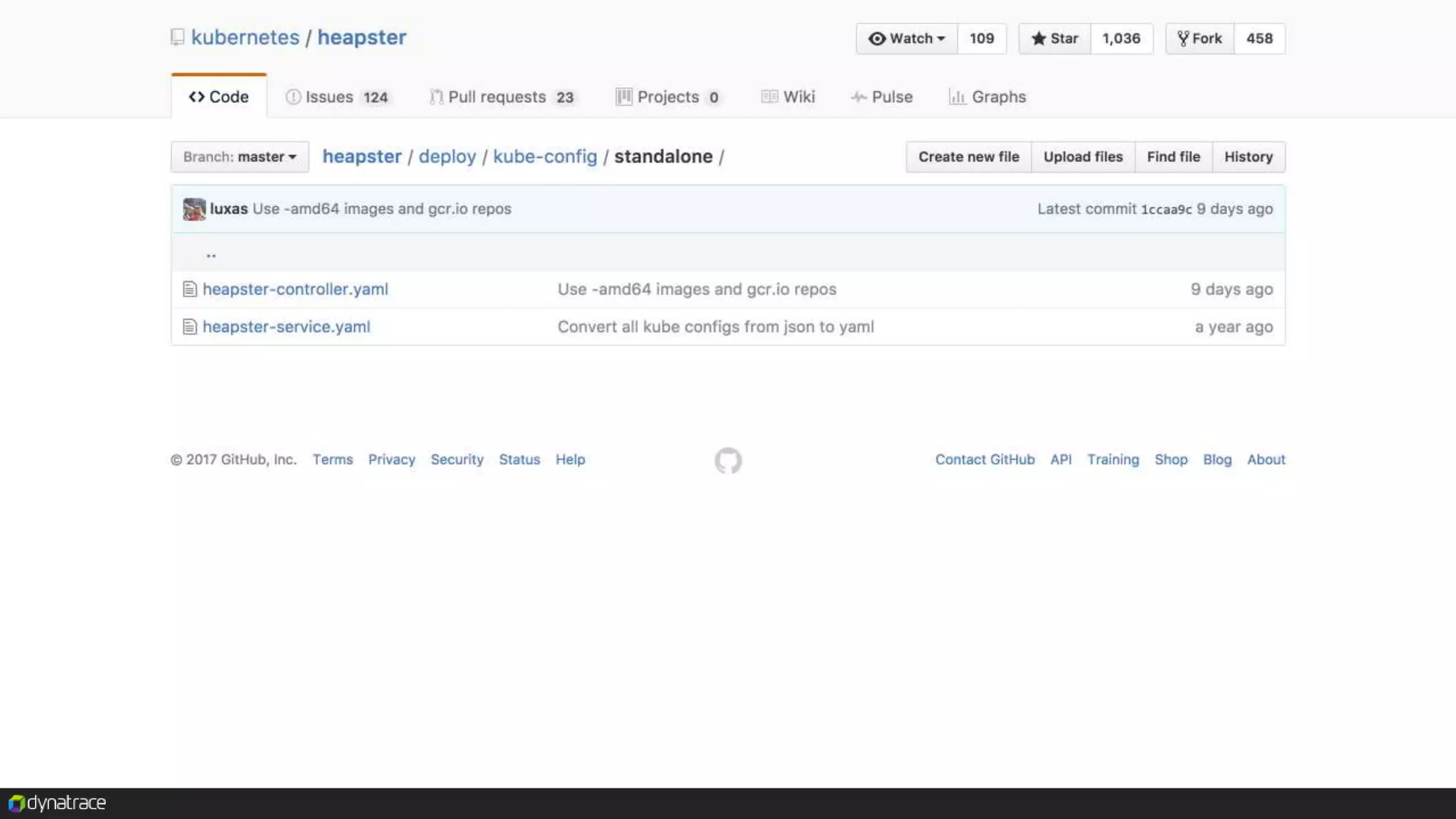 Heapster runs in a Pod
 