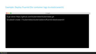 continuous stream of log data for each container
 