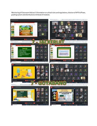 Monitoring of classroom adviser | DOCX