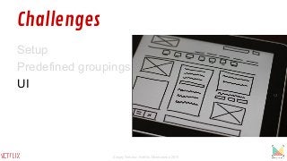 Challenges
Setup
Predefined groupings
UI
Sergey Fedorov, Netflix, Monitorama 2015
 