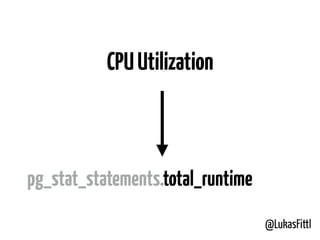 @LukasFittl
CPUUtilization
pg_stat_statements.total_runtime
 