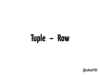 @LukasFittl
Tuple ~ Row
 